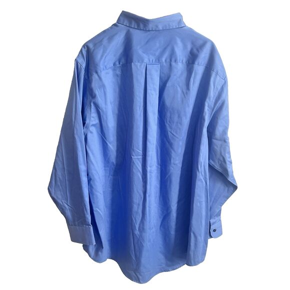 Lands End American Airlines Mens Long Sleeve Blue Uniform Shirt 2XL Tall (50-52) - Picture 2 of 13